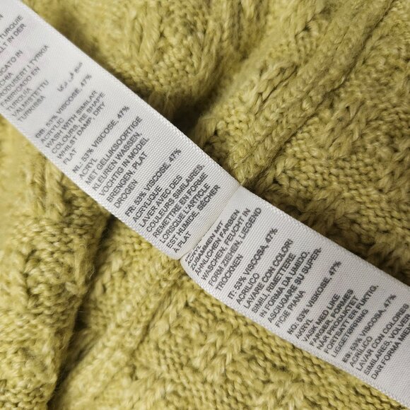 Fat Face Open Front Knit Cardigan Size 6 Yellowish Green - Picture 10 of 11